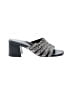 Eric Javits Chevron-herringbone Black Sandals Size 7 1/2 - photo 1