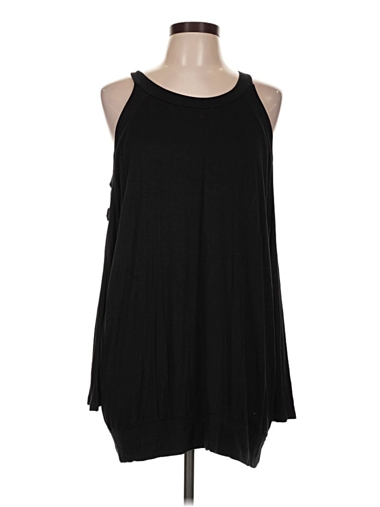 Pre-owned Cherish Sleeveless Top Black Cold Shoulder Neckline Tops