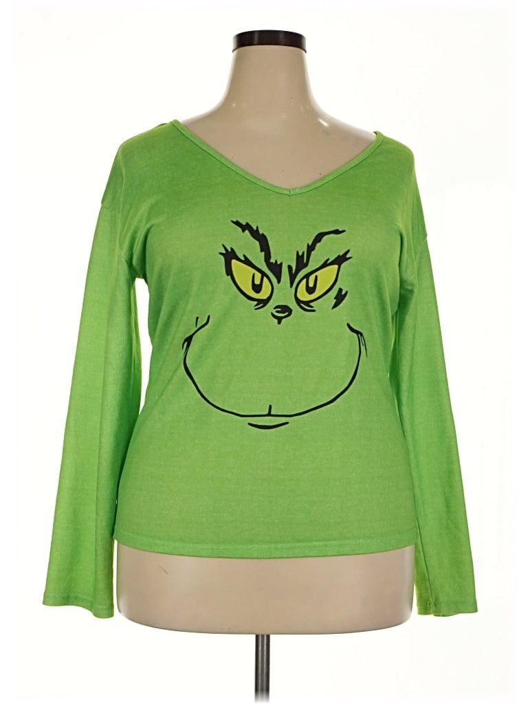 Pre-owned Misslook Long Sleeve T-shirt In Green