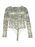 Olivaceous Silver Long Sleeve Top Size M - photo 2