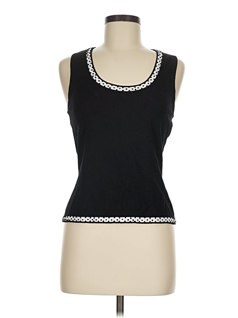 Pre-owned Willi Smith Sleeveless Top Black Scoop Neck Tops