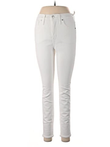 Madewell Petite 10" High-Rise Skinny Jeans in Pure White (view 1)