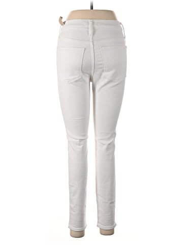 Madewell Petite 10" High-Rise Skinny Jeans in Pure White (view 2)