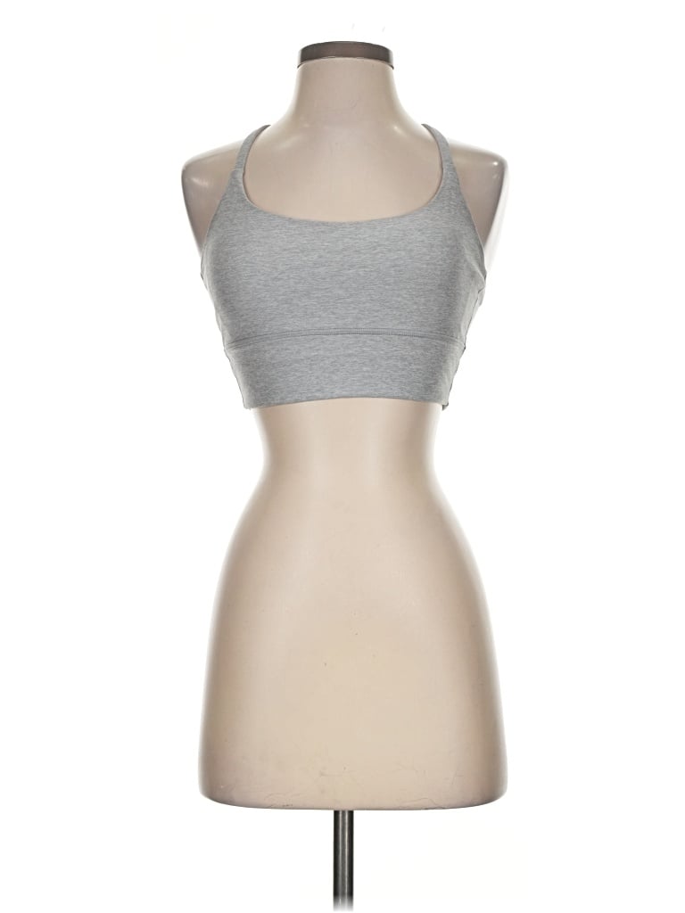 Pre-owned Vuori Tank Top Gray Strapless Neckline Tops