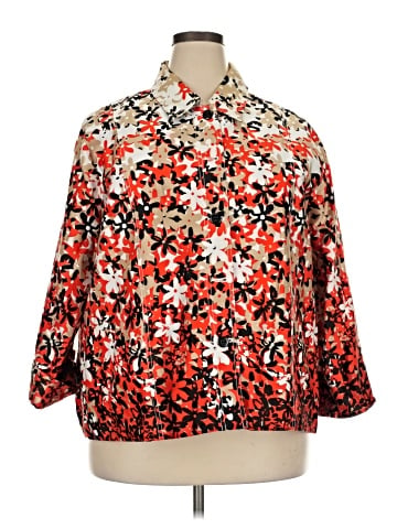 Draper's & Damon's 3/4 Sleeve Button-Down Shirt (view 1)