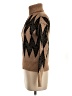 Catherine Malandrino Chevron-herringbone Brown Turtleneck Sweater Size S - photo 5
