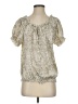 Joie 100% Polyester Silver Short Sleeve Blouse Size S - photo 1