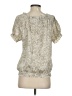 Joie 100% Polyester Silver Short Sleeve Blouse Size S - photo 2