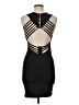 ANGL Solid Black Cocktail Dress Size M - photo 2