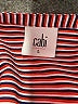 CAbi 100% Polyester Stripes Burgundy Red Long Sleeve Blouse Size L - photo 7