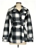 Body Central 100% Polyester Plaid Gray Coat Size M - photo 1