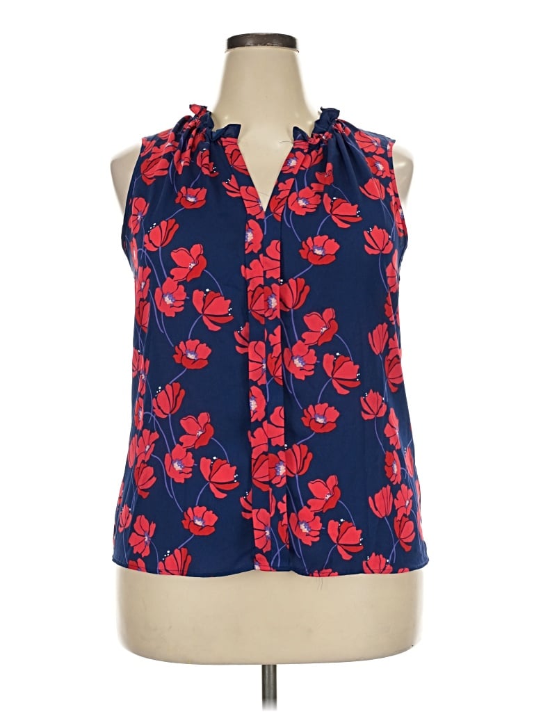 Pre-owned 41hawthorn Sleeveless Blouse In Blue