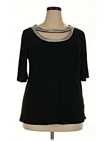 Always Indigo 3/4 Sleeve Top (view 1)