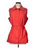 Chico's 100% Cotton Solid Orange Red Vest Size Lg (2) - photo 1