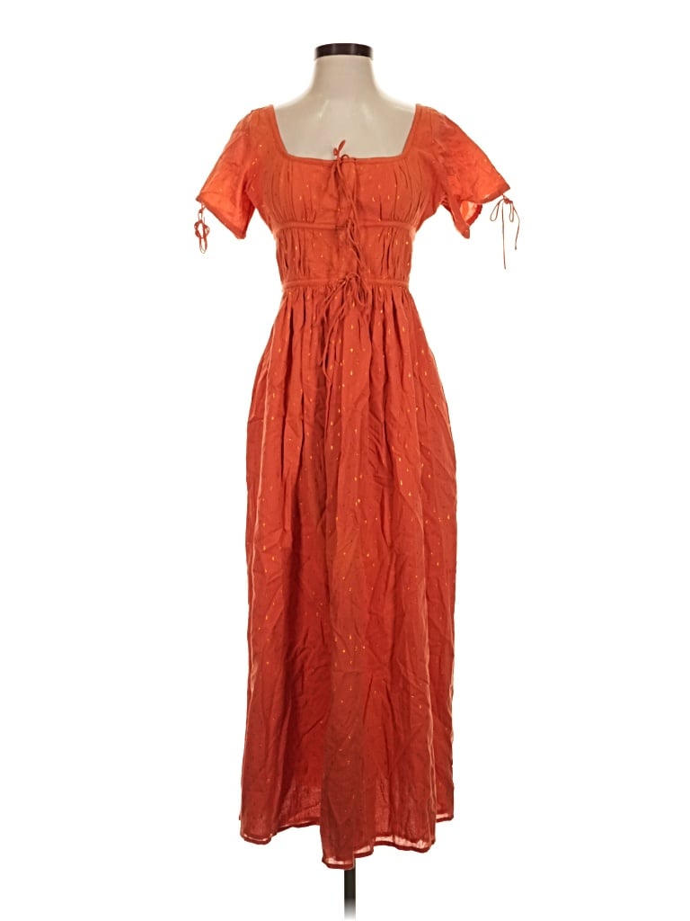 Pre-owned Never A Wallflower Casual Dress In Orange