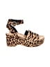 Dolce Vita Animal Print Tan Wedges Size 8 - photo 1