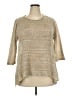 Faded Glory 100% Acrylic Metallic Tan Pullover Sweater Size 20 - photo 1