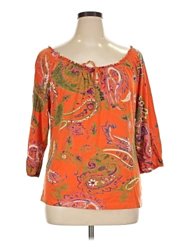 Chaps 3/4 Sleeve Blouse (view 1)