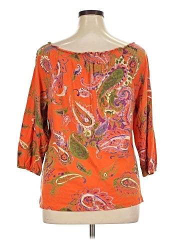 Chaps 3/4 Sleeve Blouse (view 2)