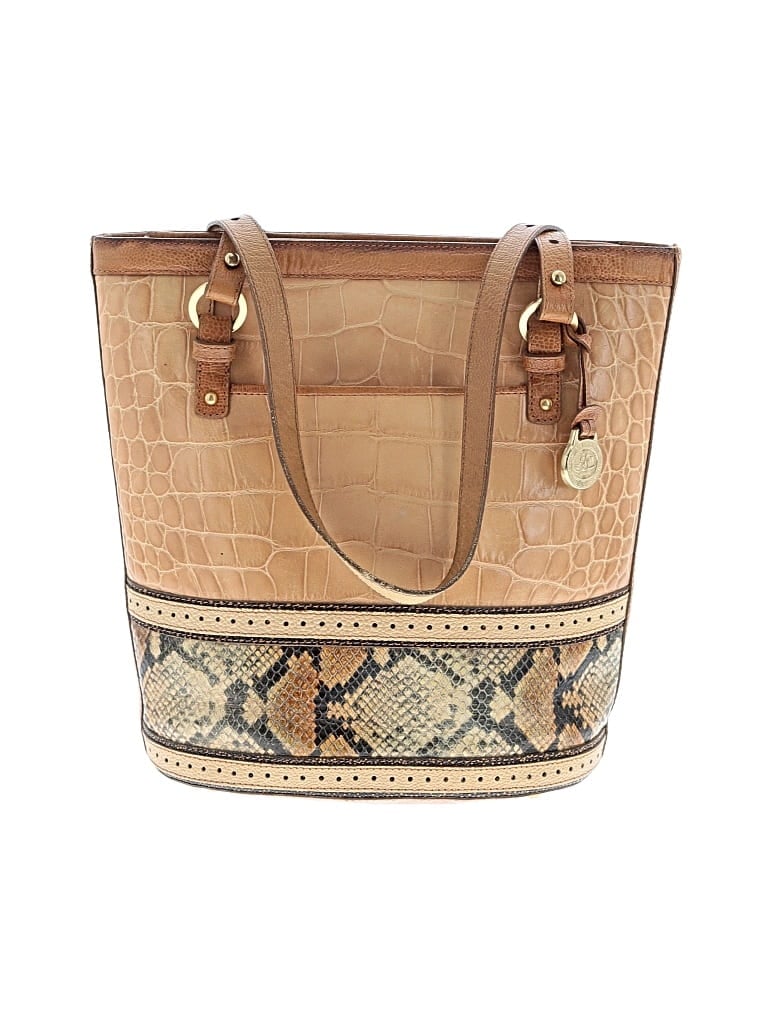 Pre-owned Brahmin Leather Tote Bag In Tan