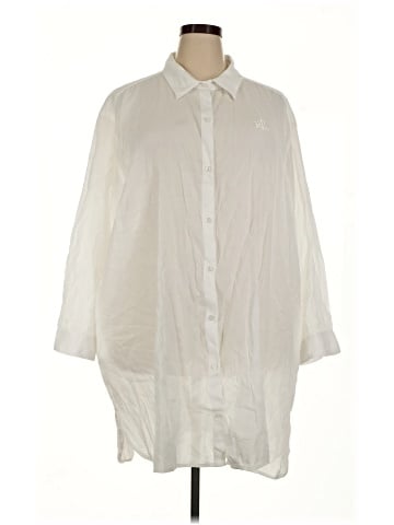 Lauren by Ralph Lauren 3/4 Sleeve Button-Down Shirt (view 1)