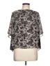 Ann Taylor LOFT 100% Polyester Gray Short Sleeve Blouse Size L - photo 1