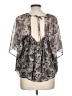 Ann Taylor LOFT 100% Polyester Gray Short Sleeve Blouse Size L - photo 2