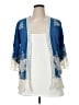 Solitaire 100% Rayon Blue Kimono Size XL - photo 1