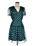 Francesca's 100% Polyester Polka Dots Teal Cocktail Dress Size M - photo 1