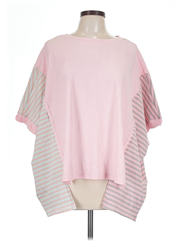 Pre-owned Peach Love 3/4 Sleeve T-shirt In Pink