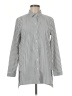 J.Jill Stripes Silver Long Sleeve Button-Down Shirt Size M - photo 1