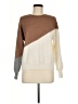 E&M Collection Color Block Brown Pullover Sweater Size M - photo 1