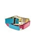 Unbranded 100% Leather Color Block Pink Leather Belt Size M - photo 1