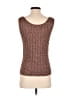 Cache 100% Polyester Brown Sleeveless Top Size S - photo 2