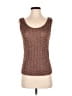 Cache 100% Polyester Brown Sleeveless Top Size S - photo 1