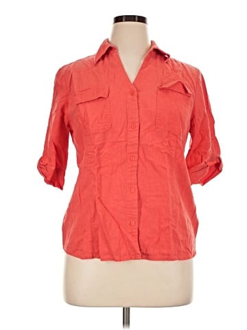 Jaclyn Smith 3/4 Sleeve Button-Down Shirt (view 1)