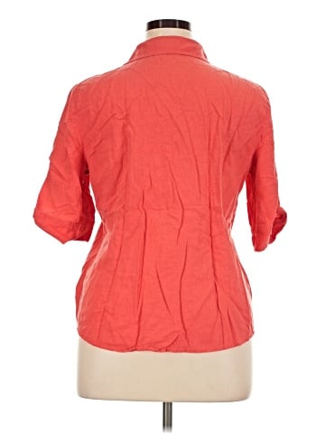 Jaclyn Smith 3/4 Sleeve Button-Down Shirt (view 2)
