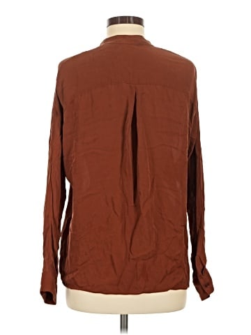 Vince. Long Sleeve Silk Top (view 2)