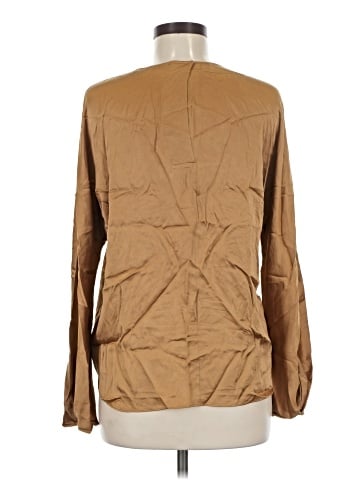 Vince. Long Sleeve Silk Top (view 2)