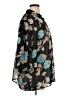 Fashion Bug 100% Polyester Floral Black 3/4 Sleeve Blouse Size 1X - photo 4