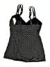 Croft & Barrow Houndstooth Black Swimsuit Top Size S - photo 2