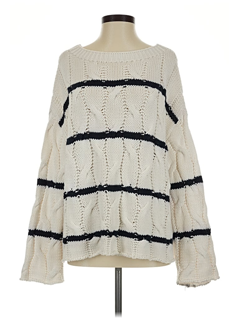 Pre-owned Zara Pullover Sweater In Ivory