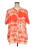 Faded Glory 100% Polyester Tie-dye Orange Kimono Size 2X - photo 1
