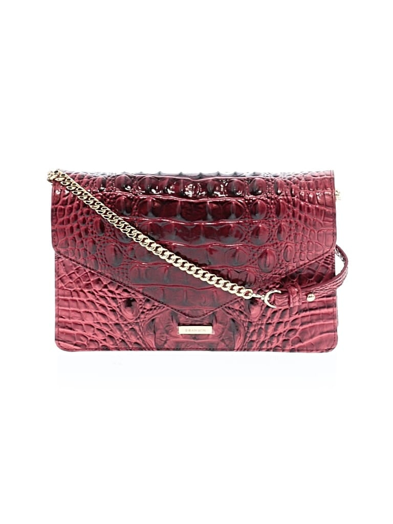 Pre-owned Brahmin Leather Crossbody Bag In Burgundy