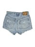 Levi's 100% Cotton Blue Denim Shorts Size 26 waist - photo 2