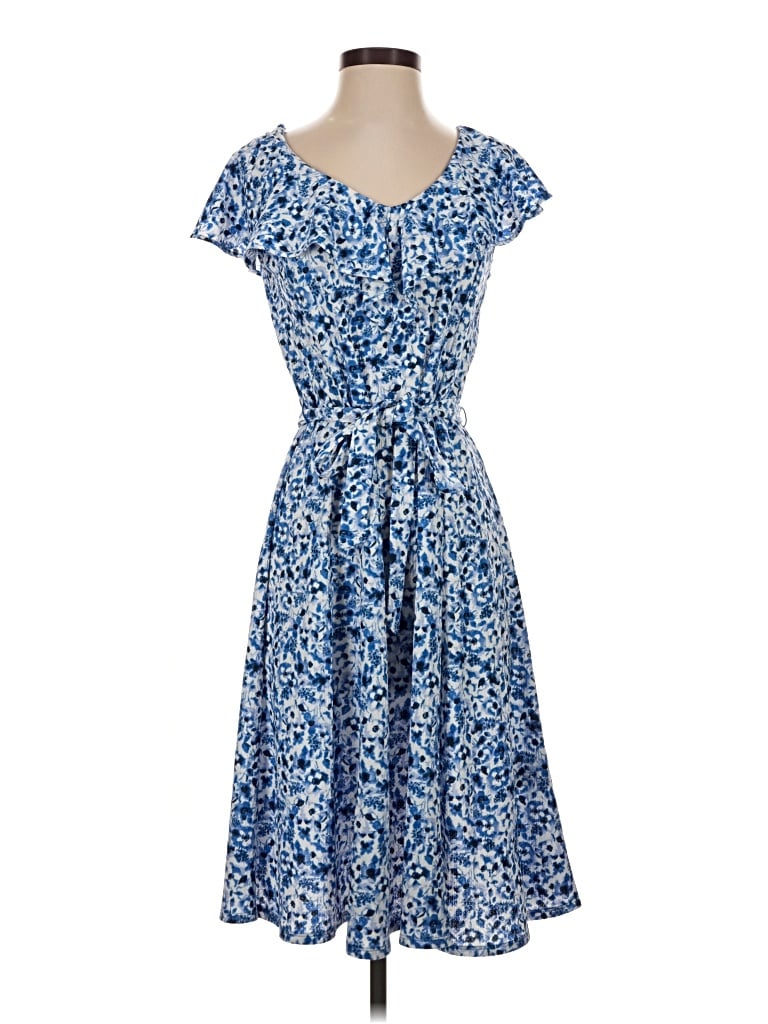 Pre-owned Perceptions Casual Dress In Blue