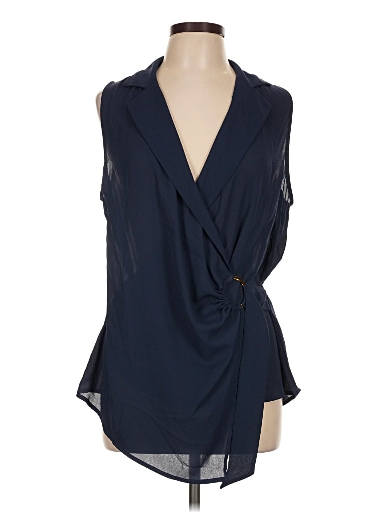Pre-owned Beacon Sleeveless Blouse In Blue