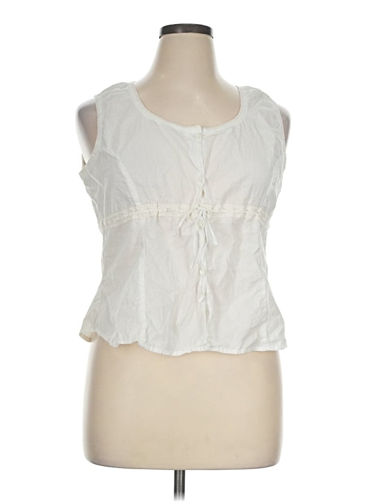 Pre-owned St. John's Bay Tank Top Ivory Sweetheart Neckline Tops
