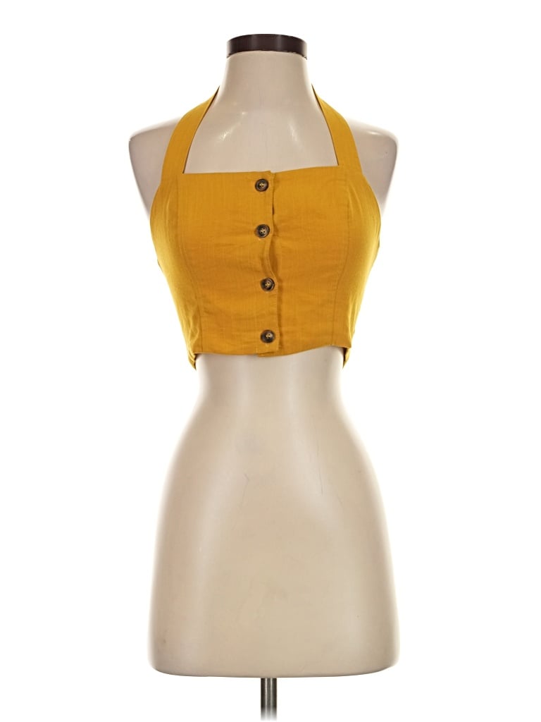 Pre-owned Skylar Rose Sleeveless Blouse In Yellow