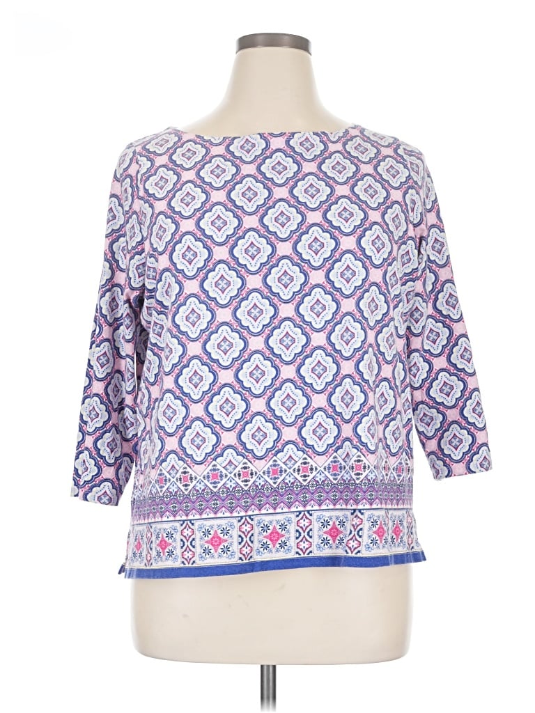 Pre-owned Talbots Outlet 3/4 Sleeve T-shirt In Purple
